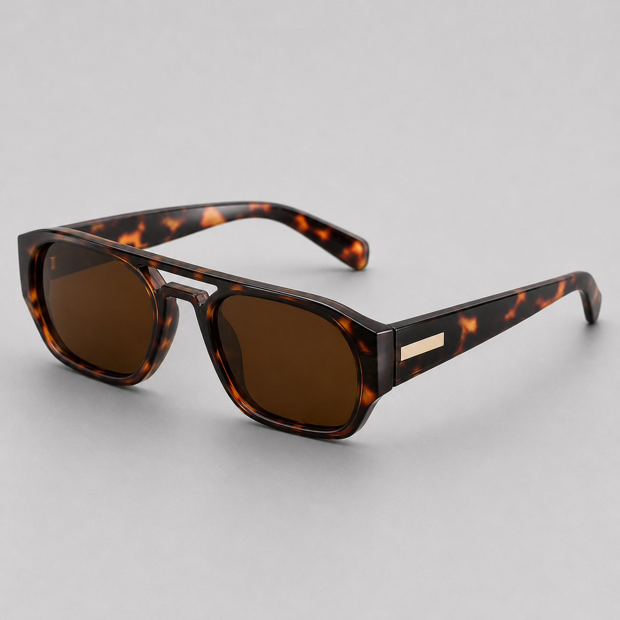 Unisex Rectangular Sunglasses with Tinted Lenses
