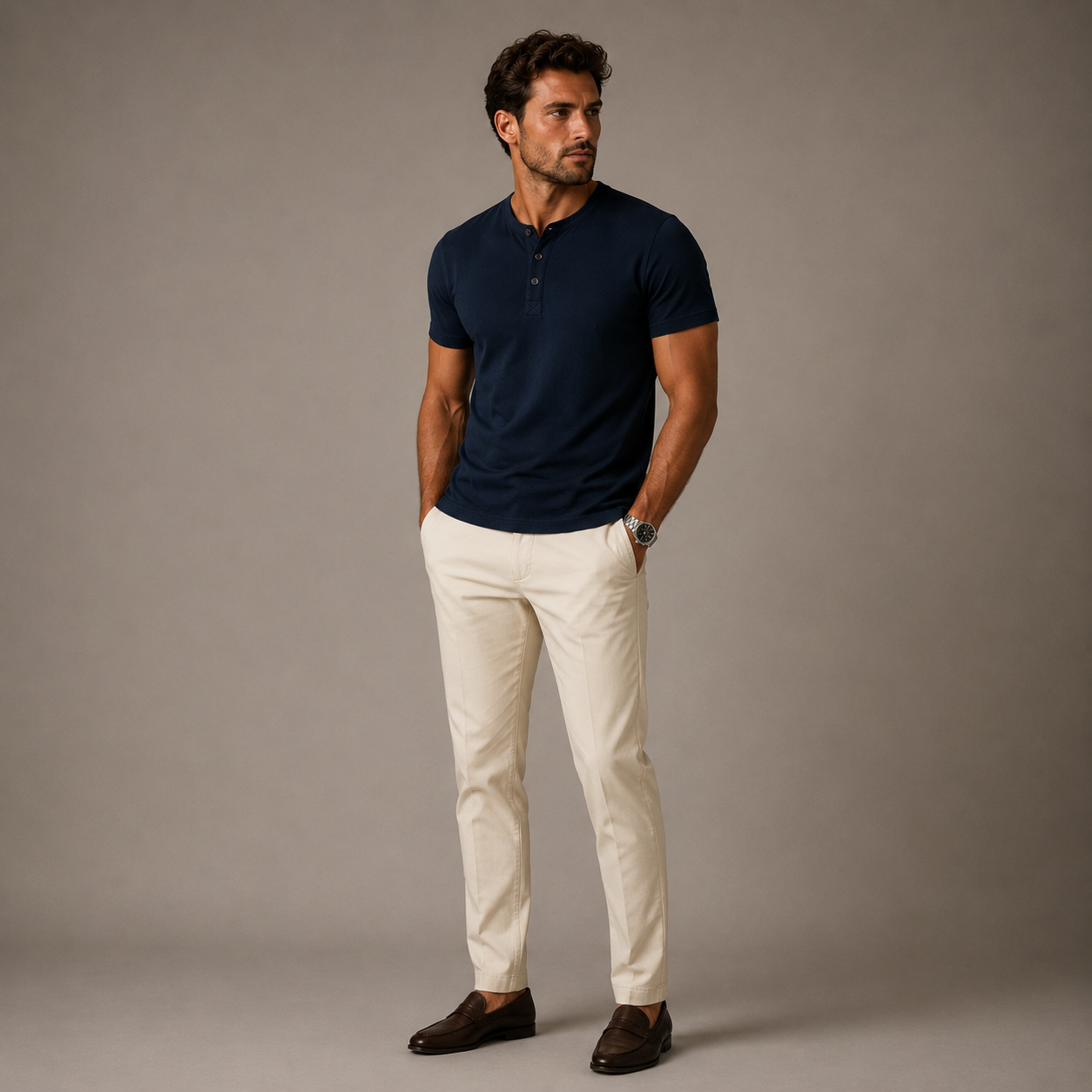 The Ashland Men’s Casual Henley Summer Polo Shirt