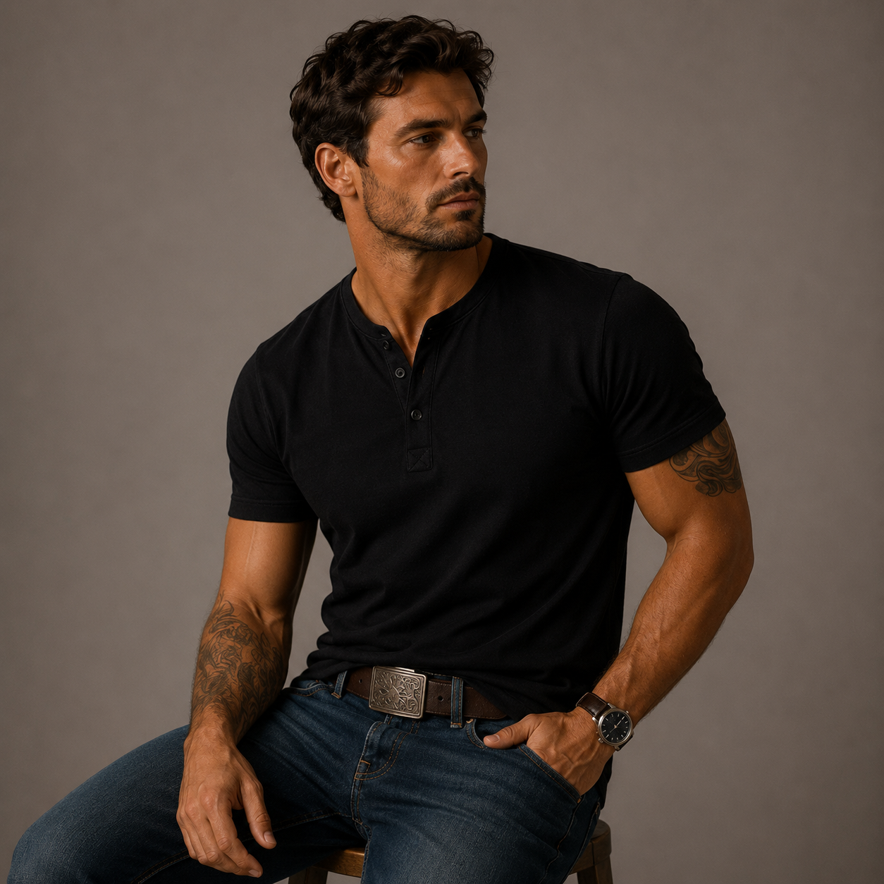 The Ashland Men’s Casual Henley Summer Polo Shirt