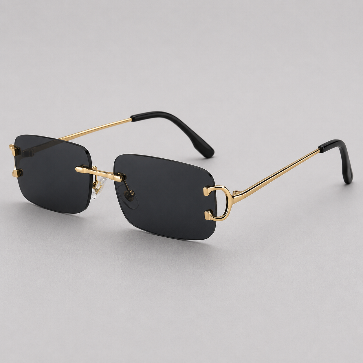 Men's Rimless Sunglasses with Gradient Lenses