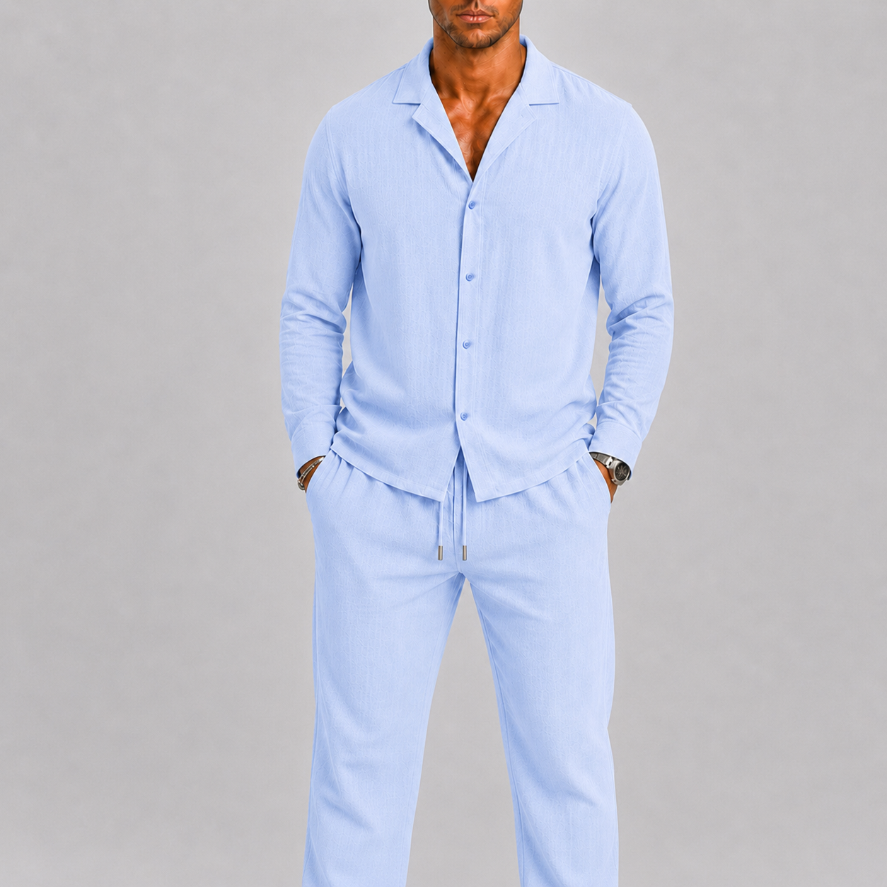 Men's Linen Set Cuban Collar Timeless Summer Style