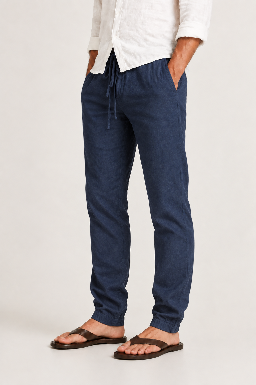 Men's Joggers with Drawstring and Straight Leg
