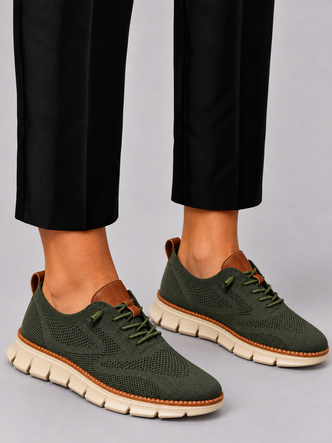 Men's Walking Shoes with Wide Toe Box and Non-Slip Sole