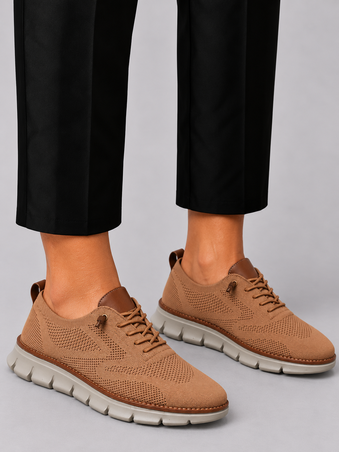 Men's Walking Shoes with Wide Toe Box and Non-Slip Sole