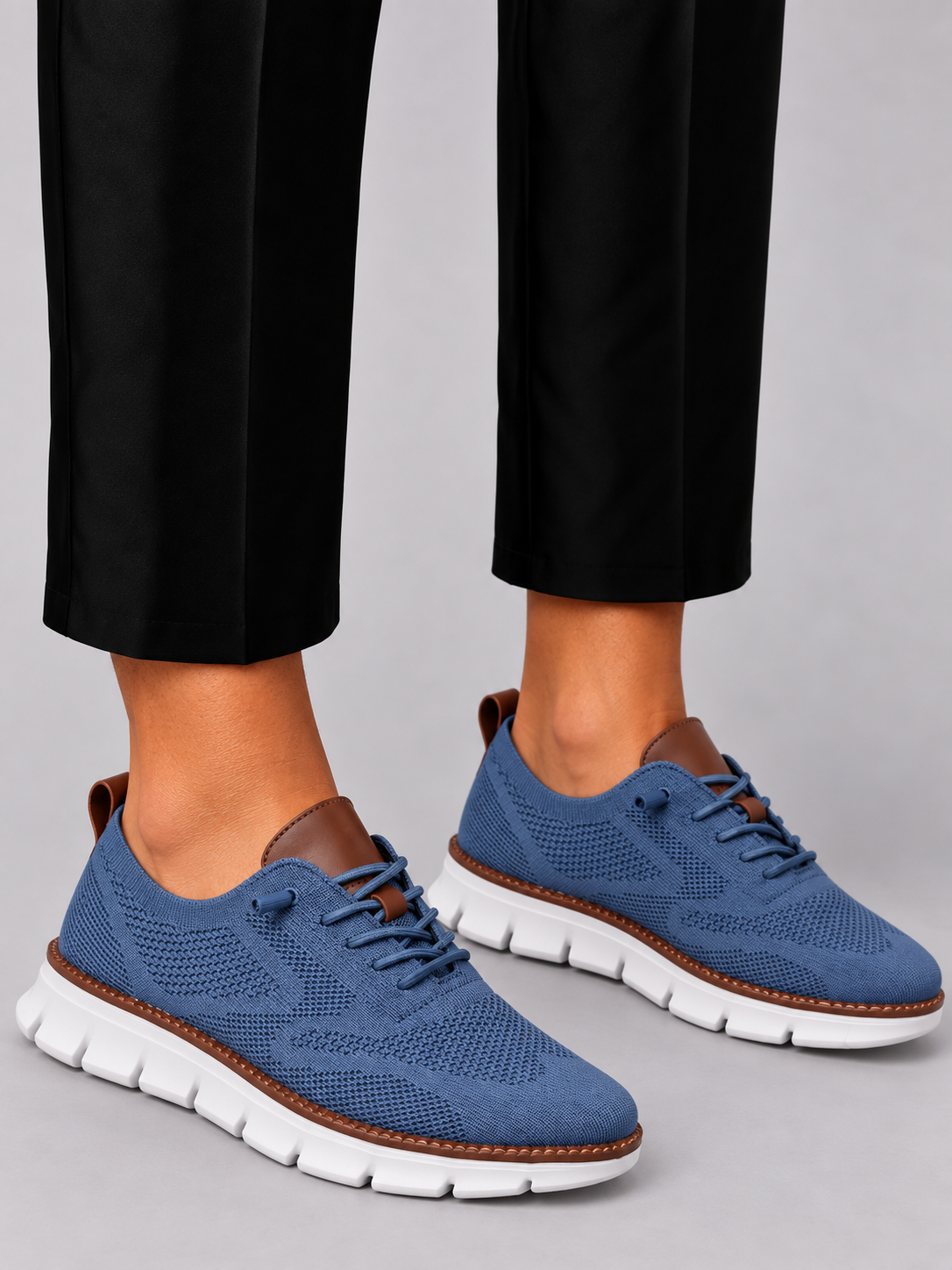 Men's Walking Shoes with Wide Toe Box and Non-Slip Sole