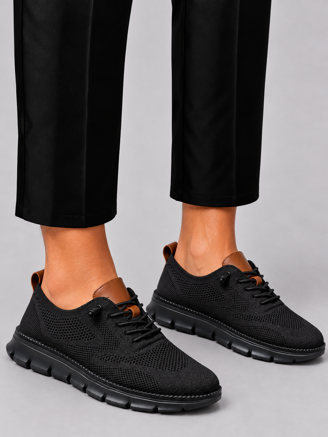 Men's Walking Shoes with Wide Toe Box and Non-Slip Sole