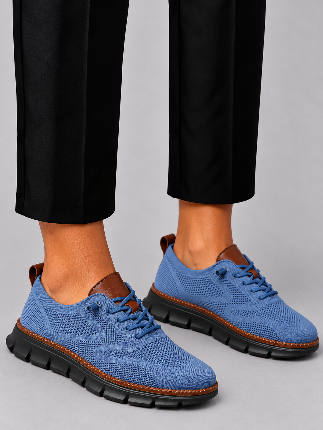 Men's Walking Shoes with Wide Toe Box and Non-Slip Sole