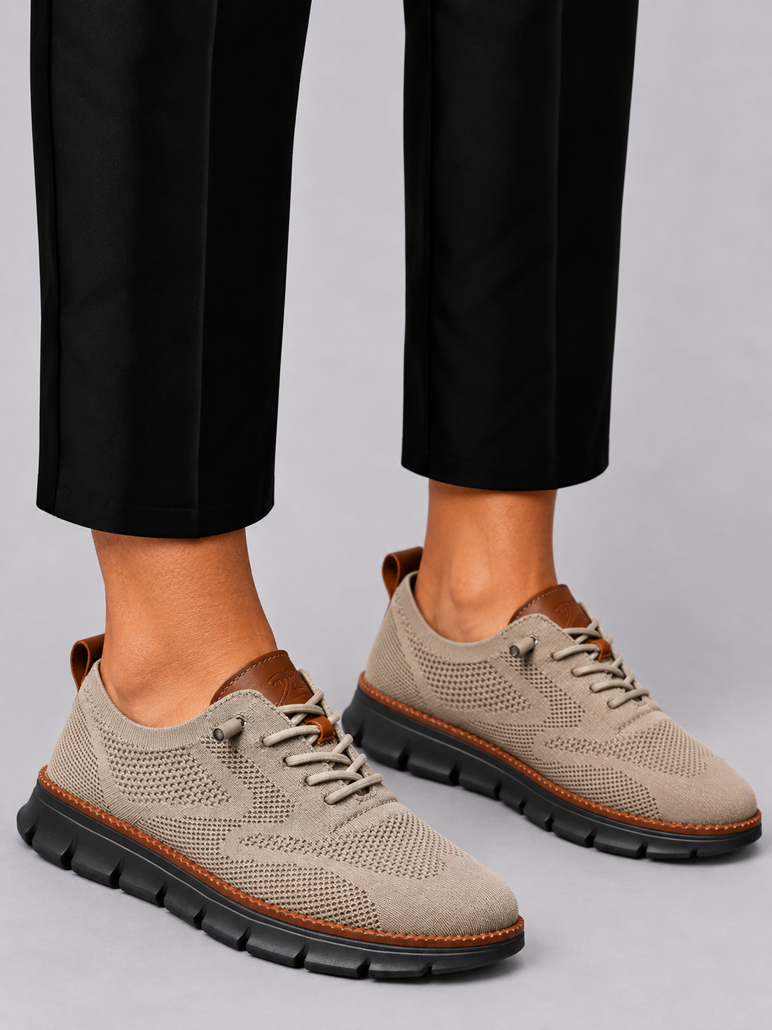 Men's Walking Shoes with Wide Toe Box and Non-Slip Sole
