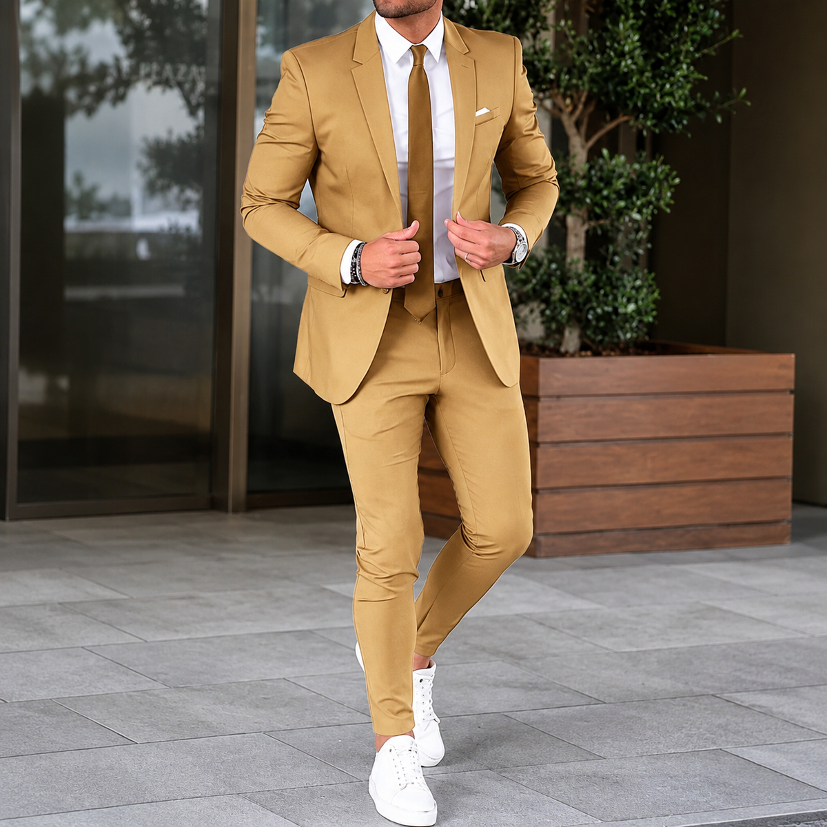 2-Piece Suit with Blazer and Trousers for Men
