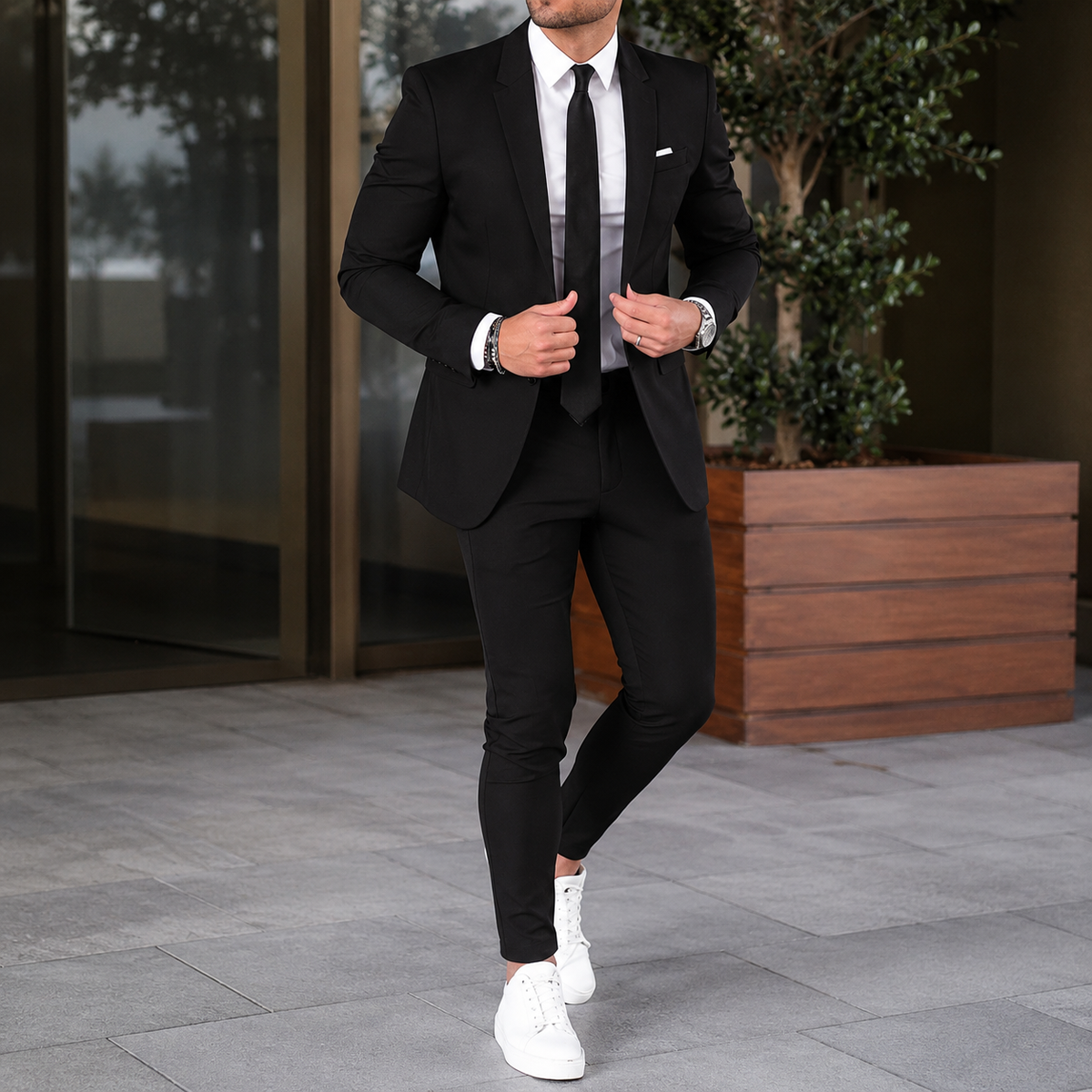2-Piece Suit with Blazer and Trousers for Men