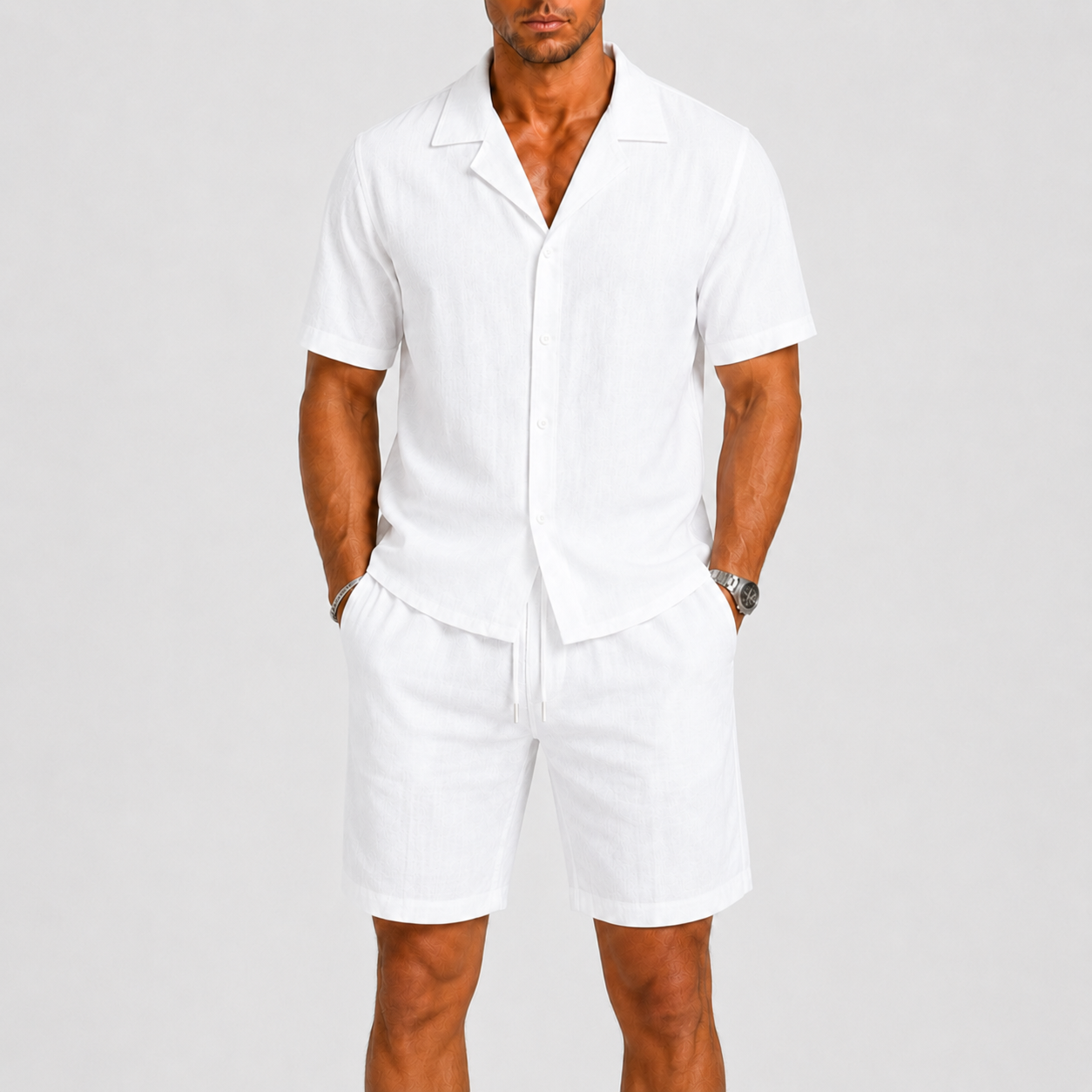 Men's Linen Set Relaxed Summer Elegance
