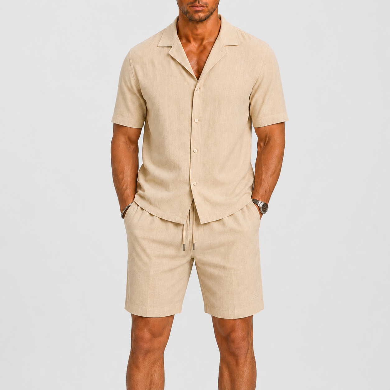 Men's Linen Set Relaxed Summer Elegance