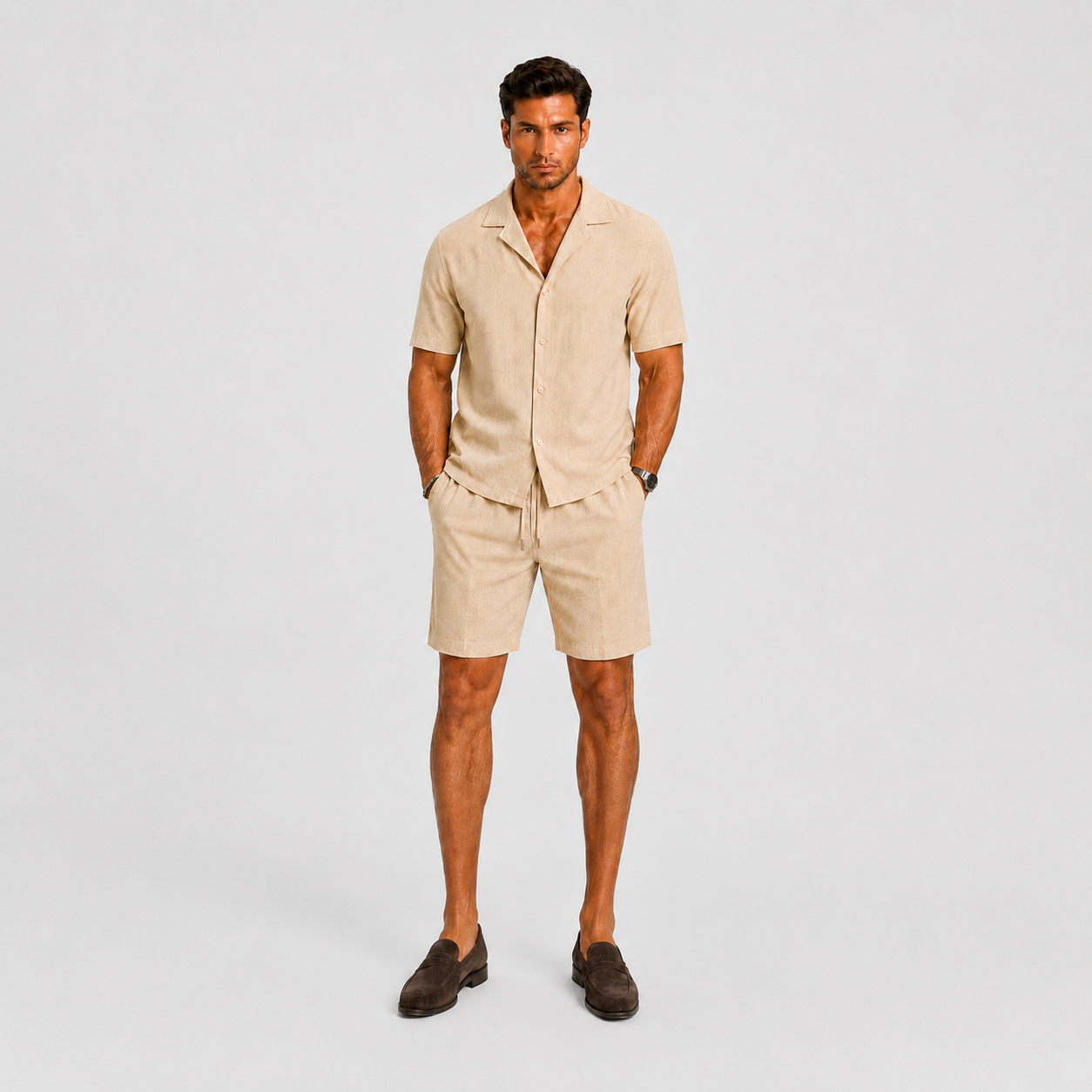 Men's Linen Set Relaxed Summer Elegance