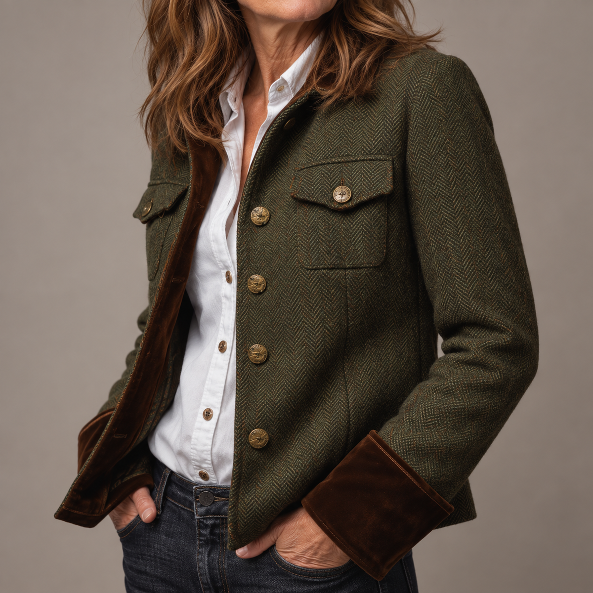 Women's Textured Chevron Jacket