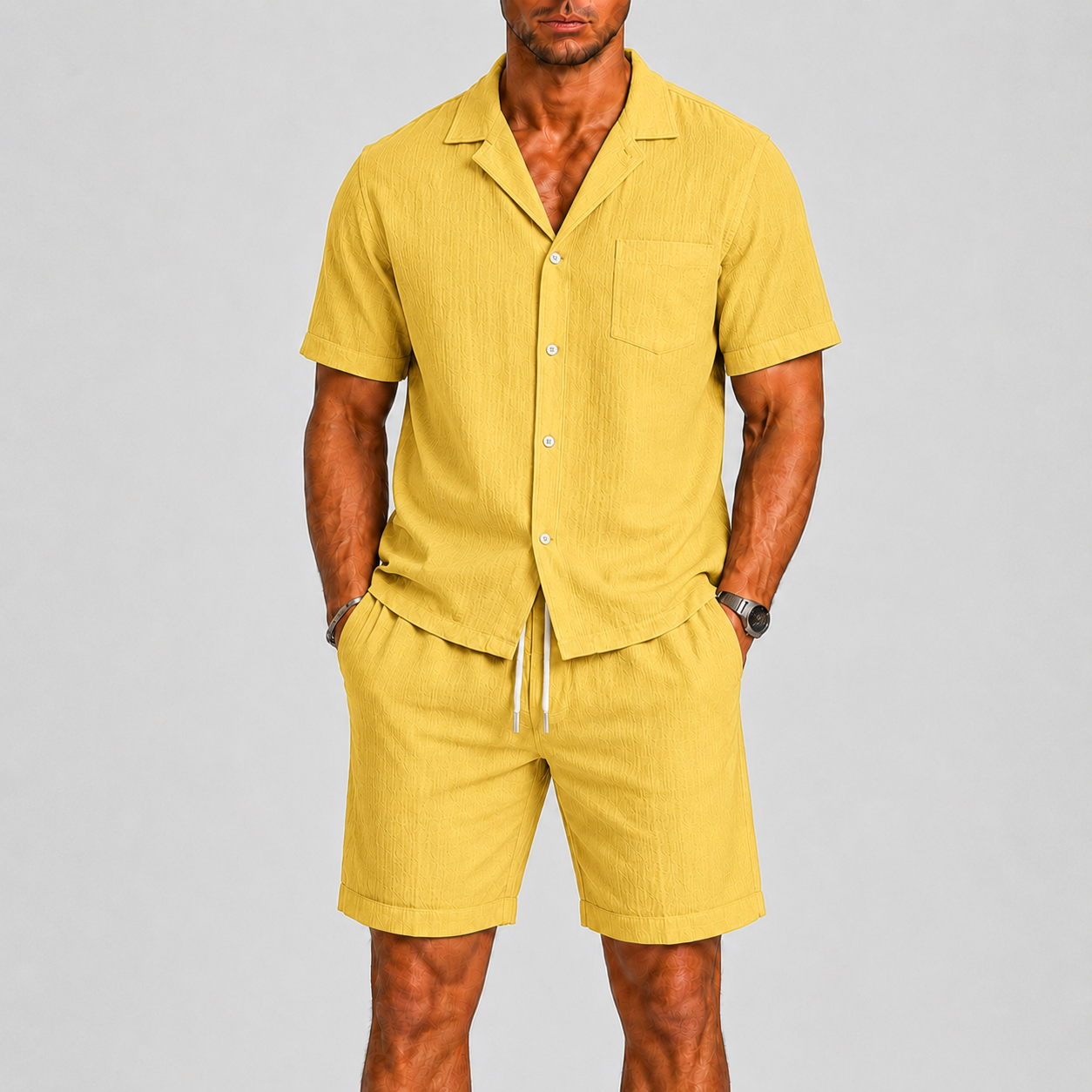 Men's Summer Shirt and Shorts Set