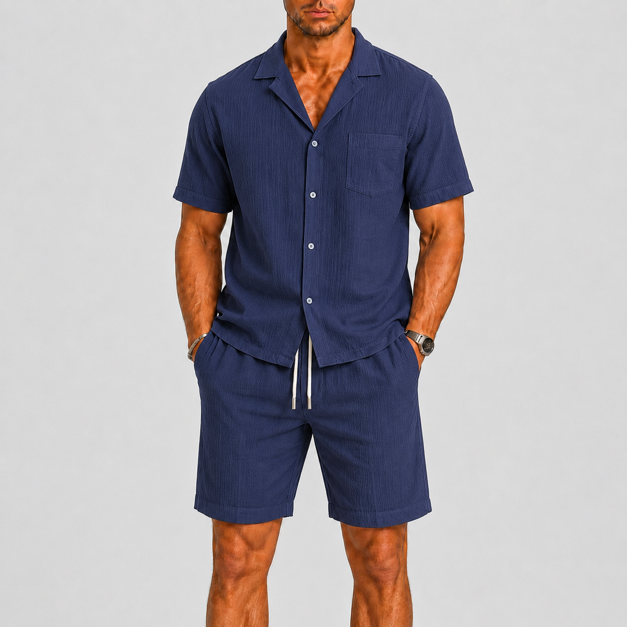Men's Summer Shirt and Shorts Set