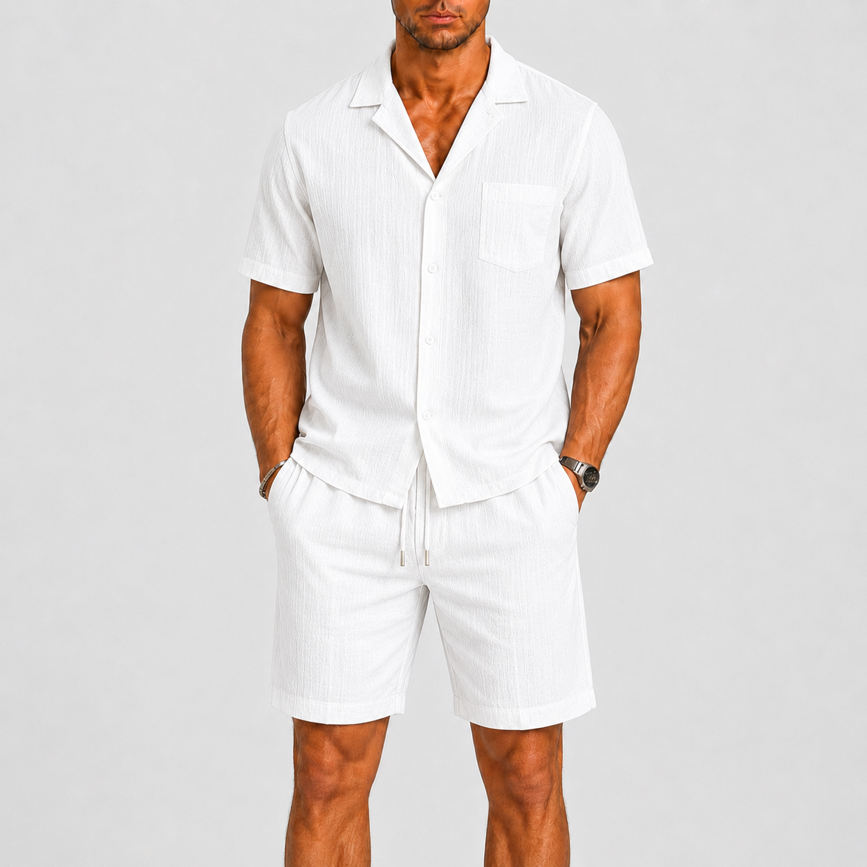 Men's Summer Shirt and Shorts Set