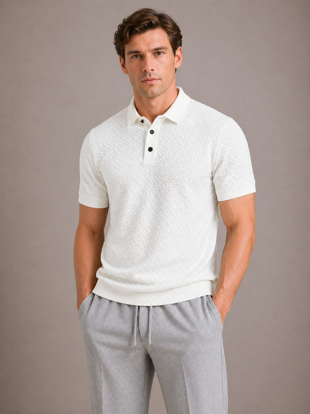 Men's Polo Anti-Crease Short Sleeves Modern Fit