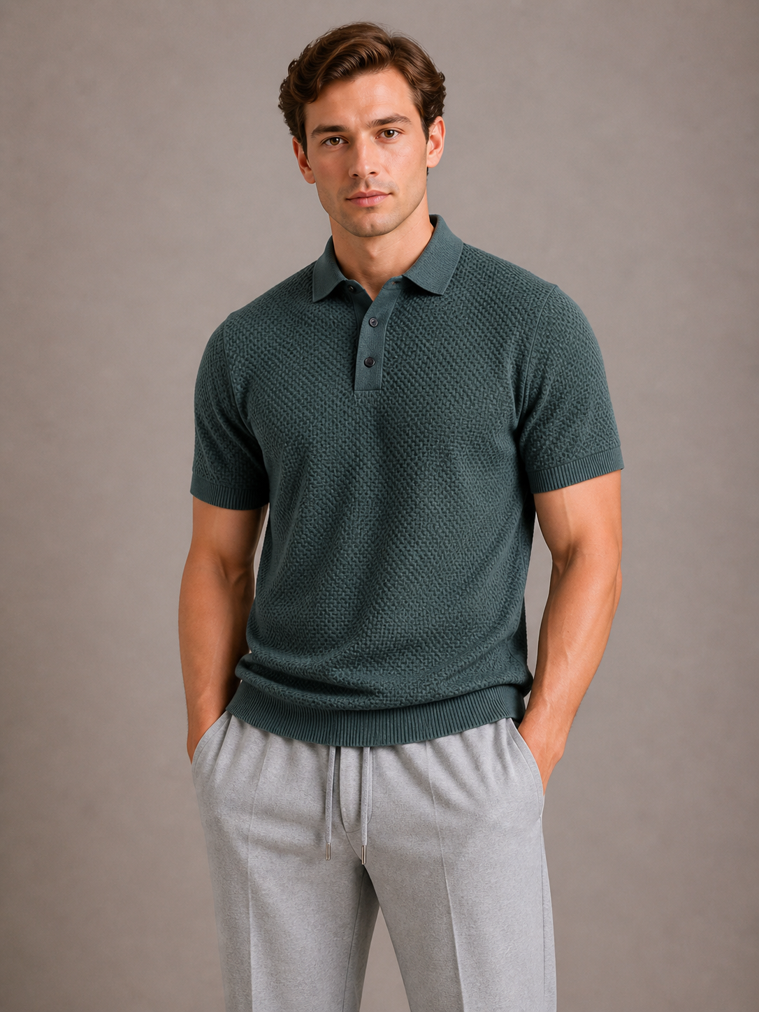 Men's Polo Anti-Crease Short Sleeves Modern Fit