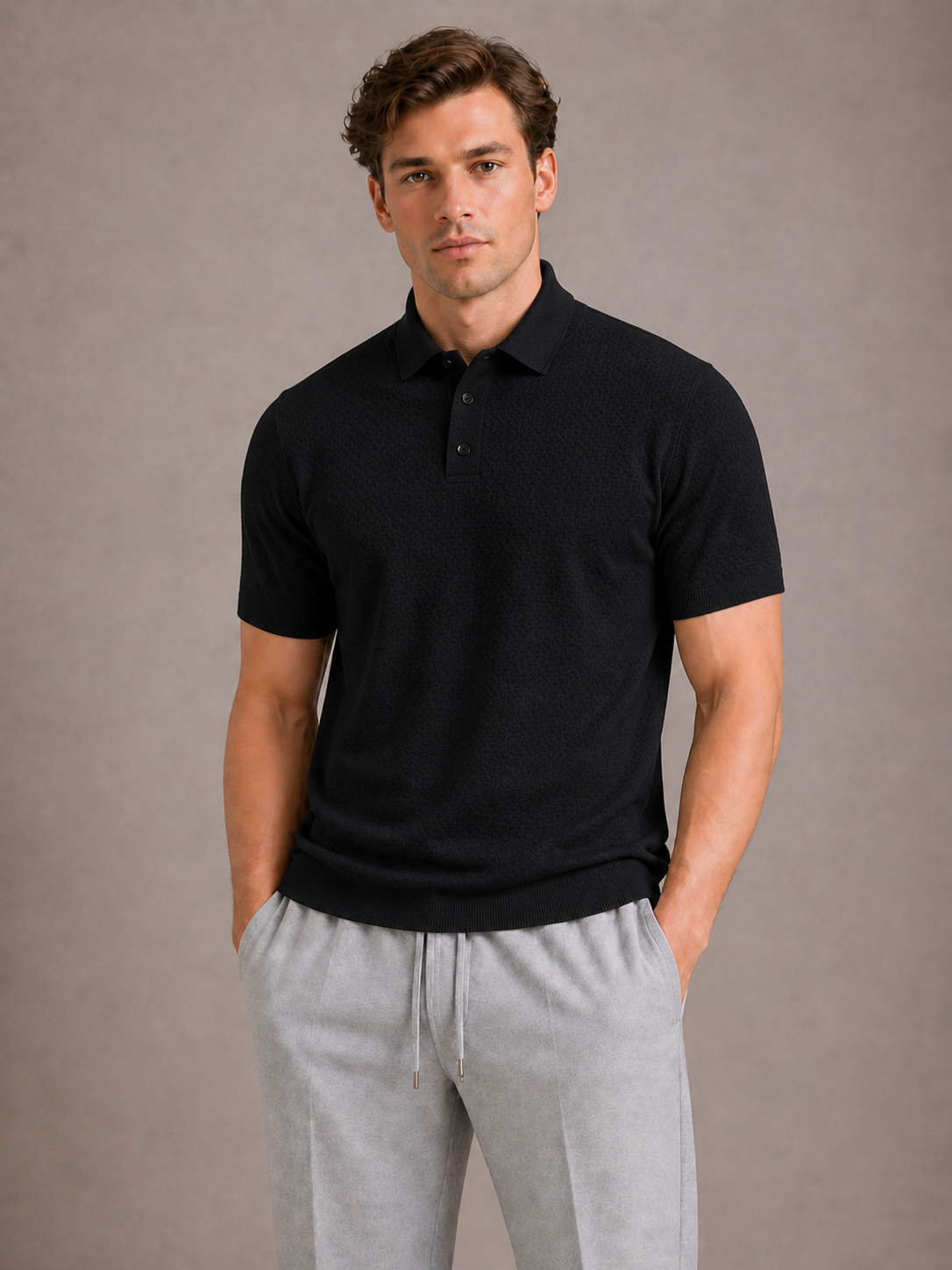 Men's Polo Anti-Crease Short Sleeves Modern Fit