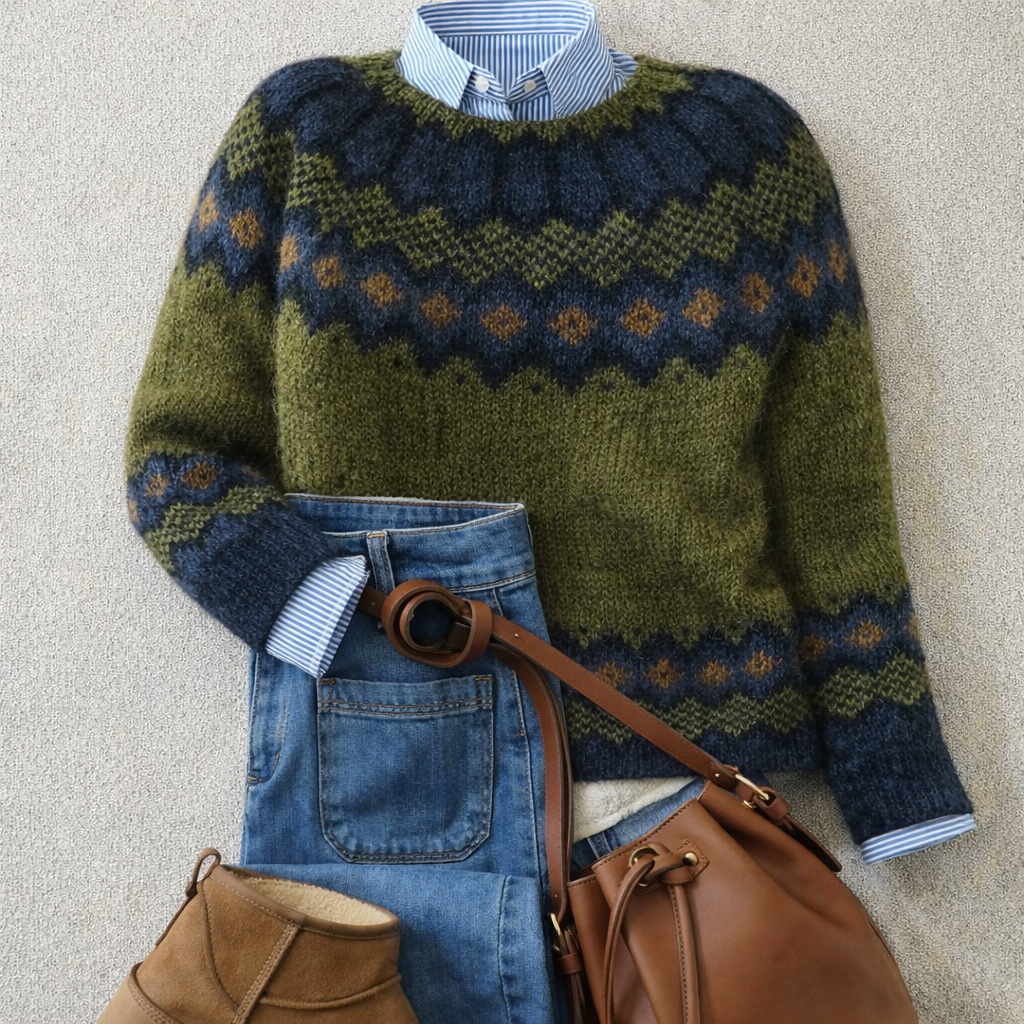Women's Diamond Pattern Sweater