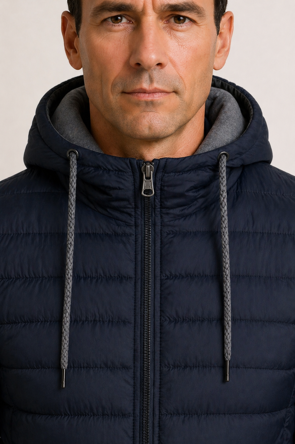 Men's Quilted Jacket with Hood Lightweight Fit