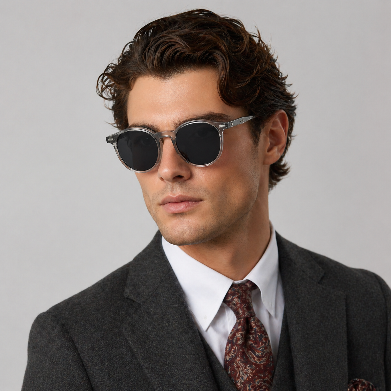 Men's Sunglasses Round Frame Lightweight Retro Style