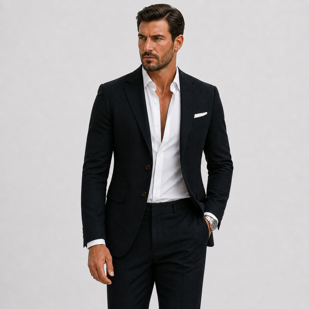 Men's Linen Suit Slim-Fit Summer Elegance