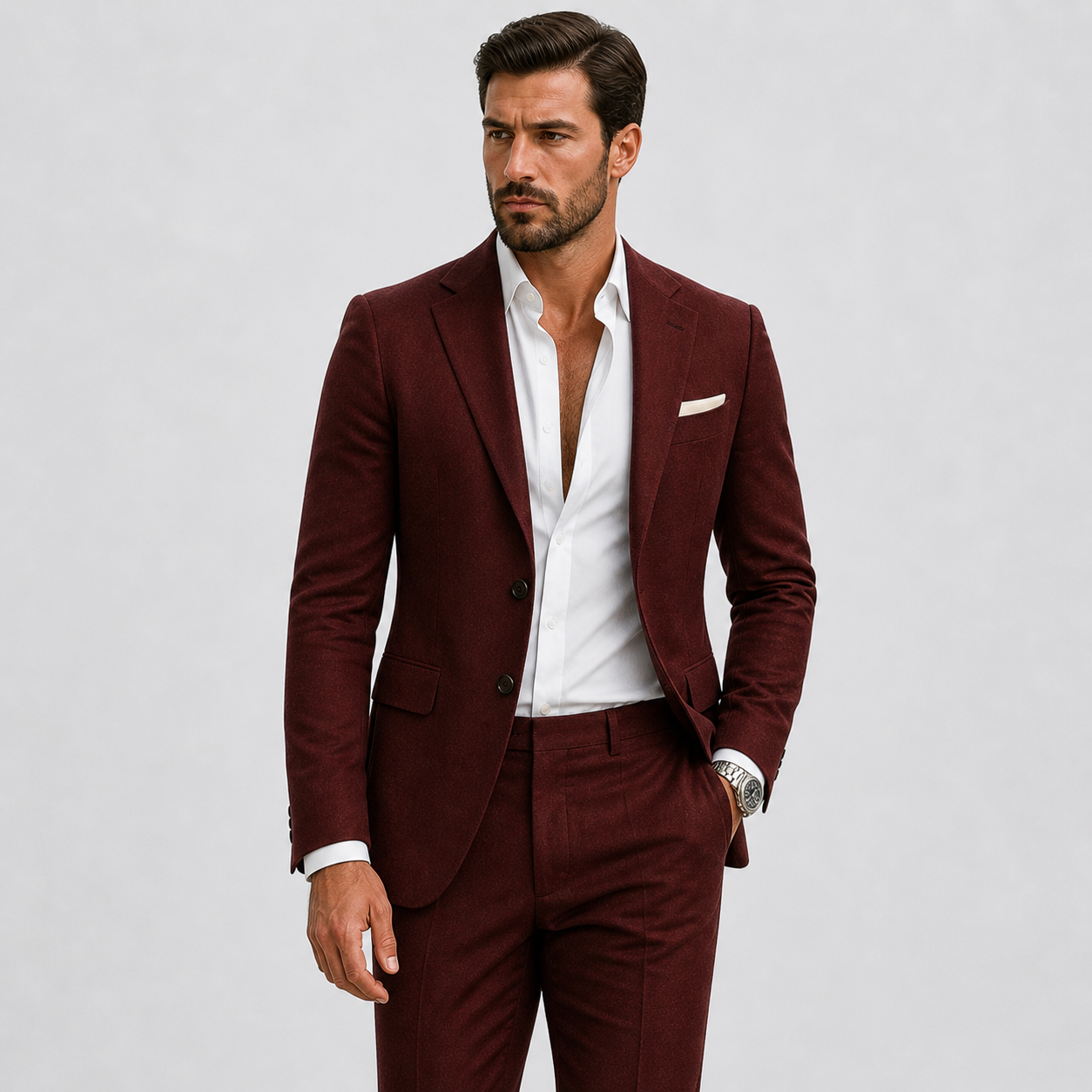 Men's Linen Suit Slim-Fit Summer Elegance