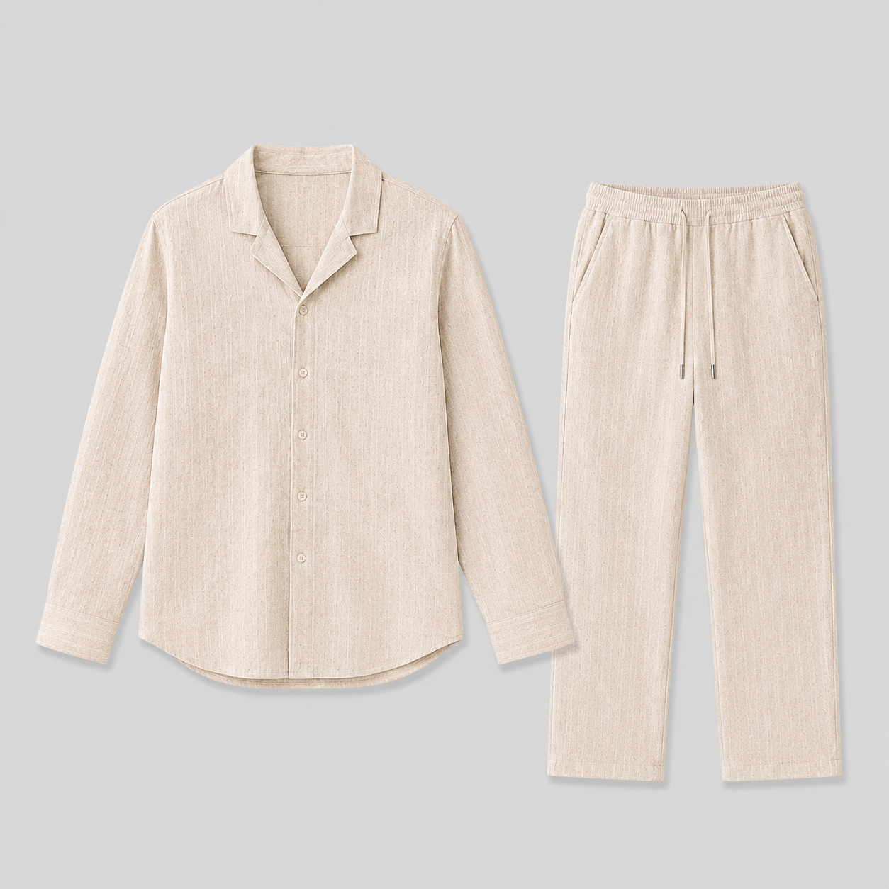 Men's Linen Set Cuban Collar Timeless Summer Style