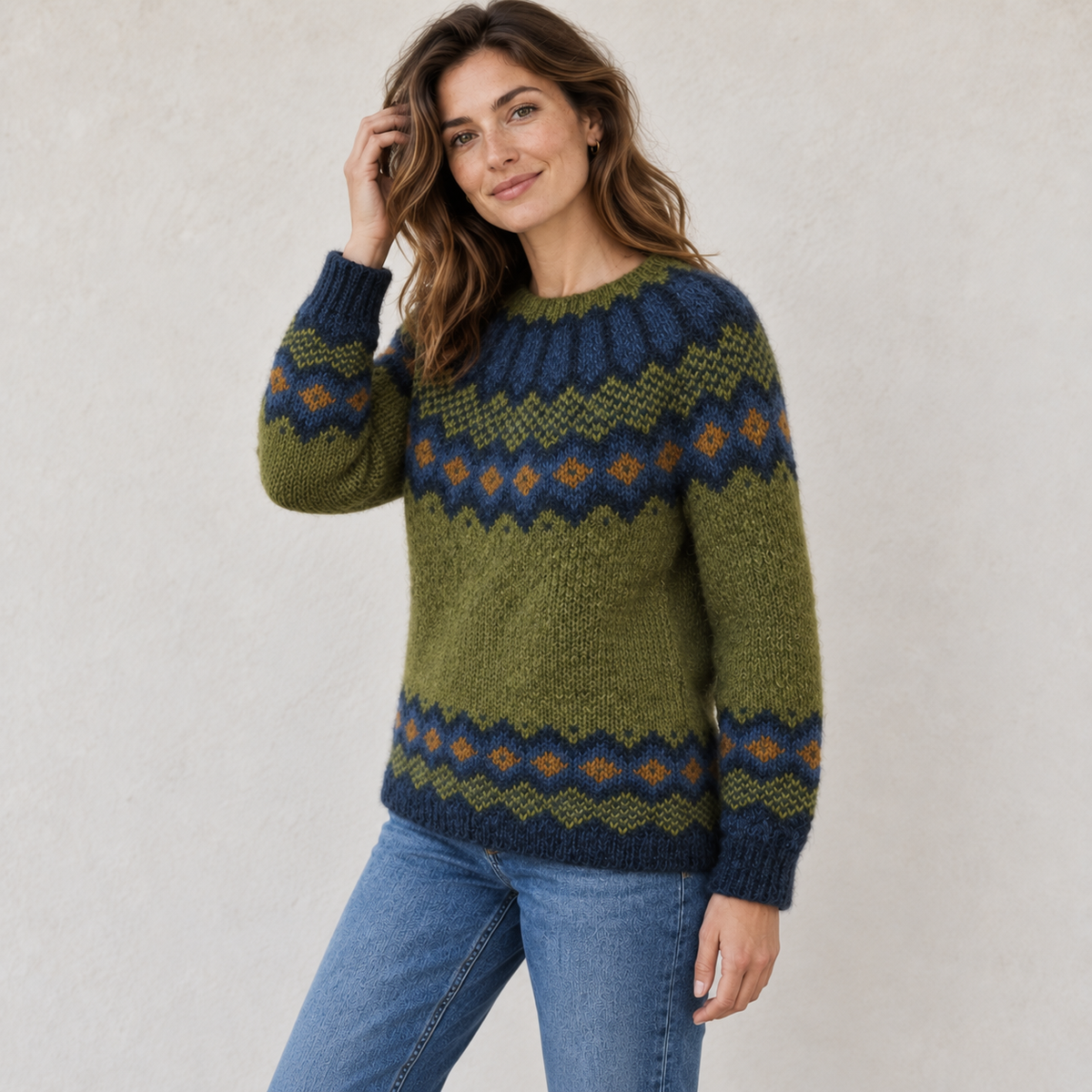 Women's Diamond Pattern Sweater