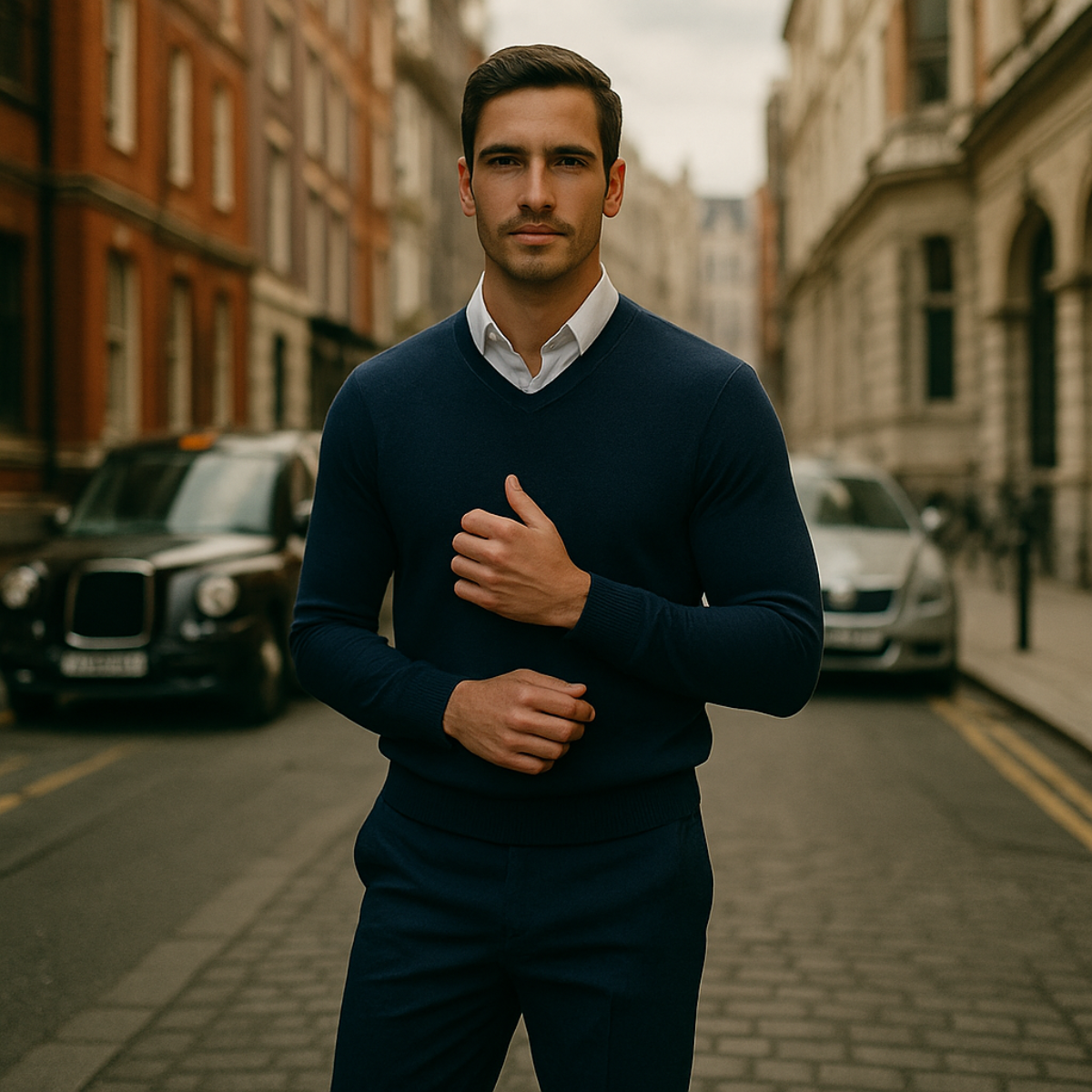 Luxurious Men's Wool Sweater - Elegant Design