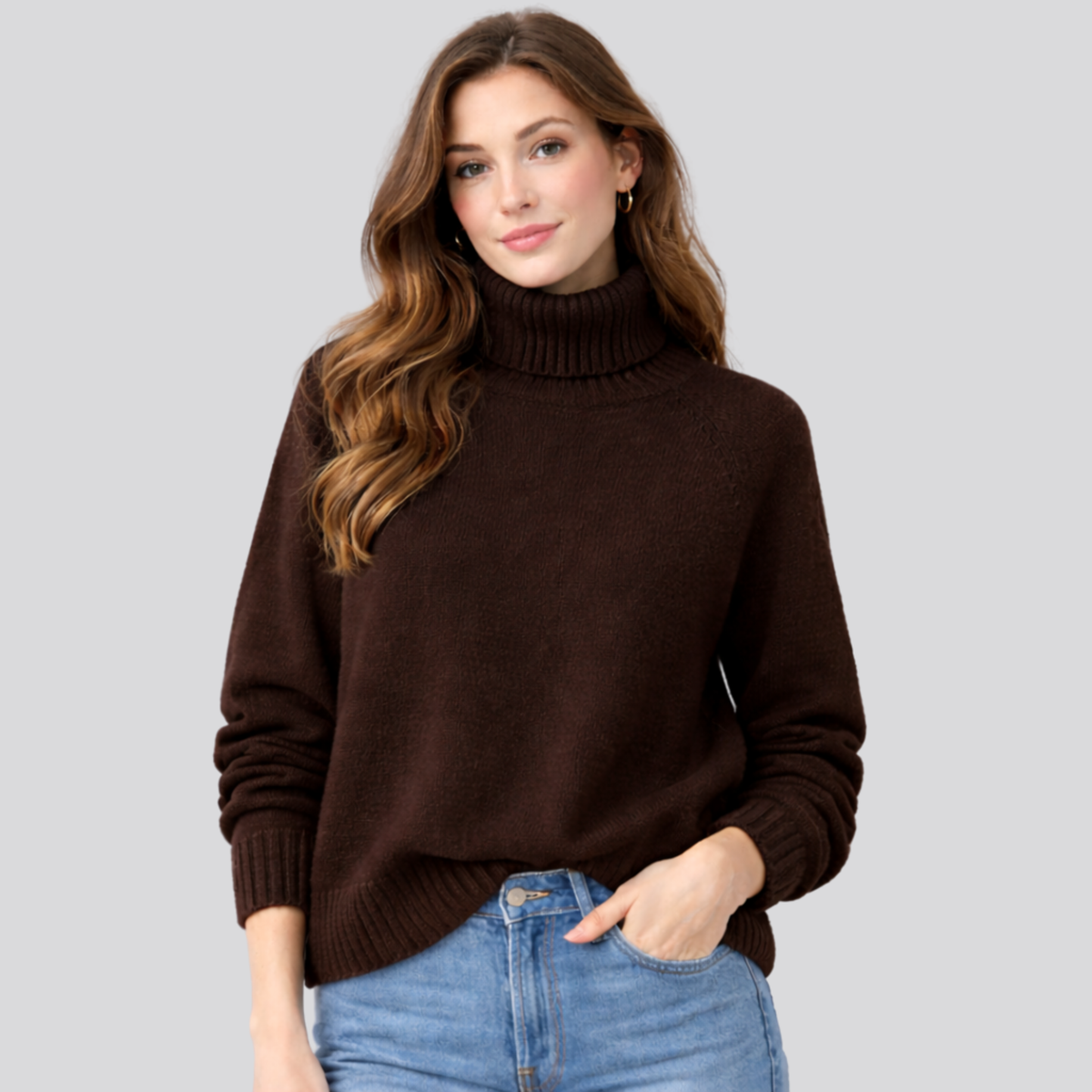 Cozy Women's Merino Wool Turtleneck Sweater