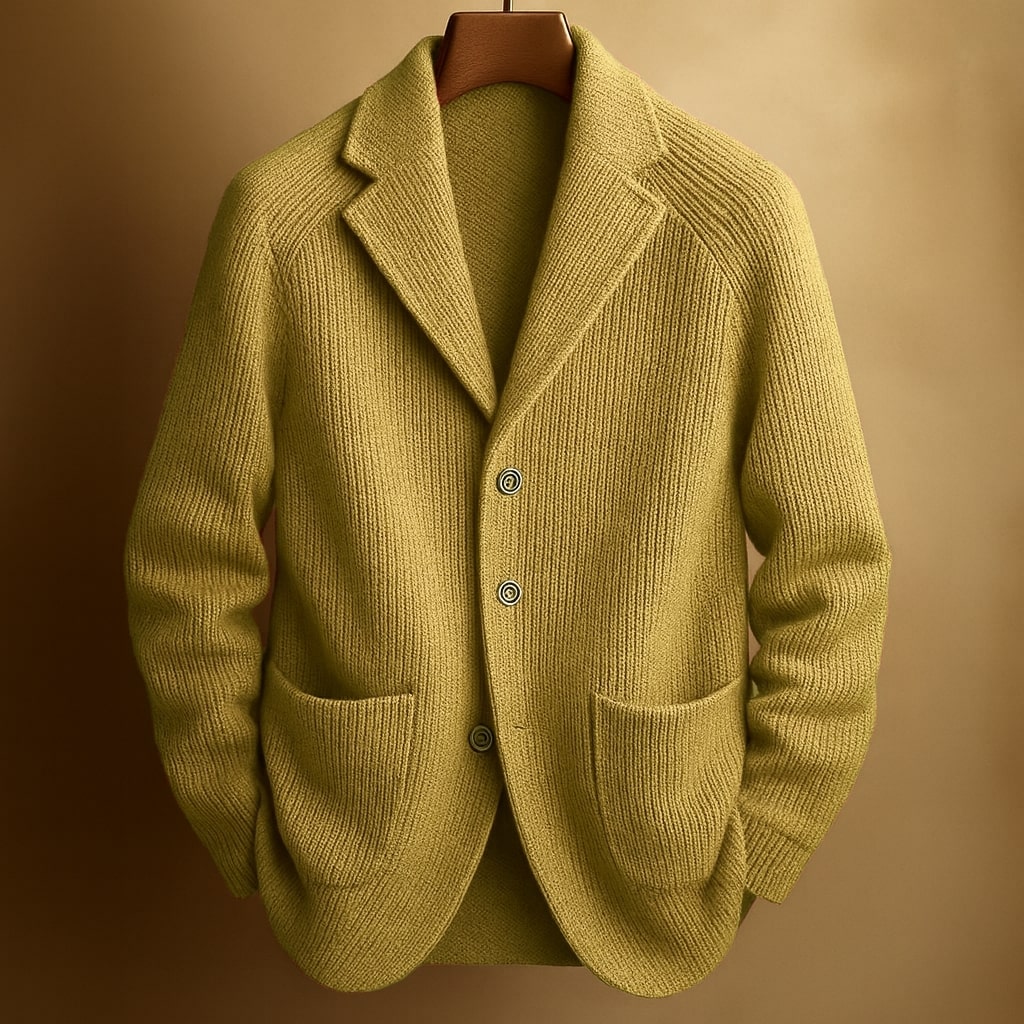 Cozy and Versatile Men's Knit Blazer Cardigan