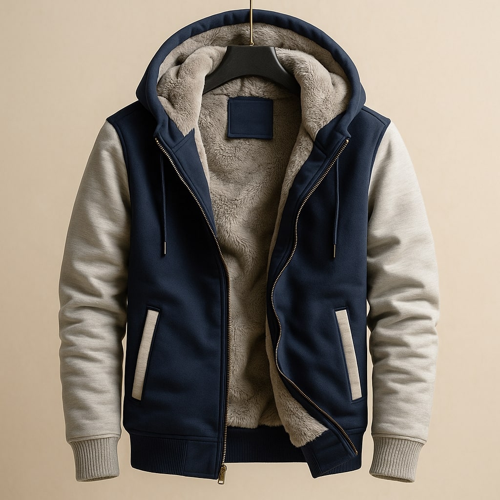 Men's Hooded Jacket with Cozy Lining