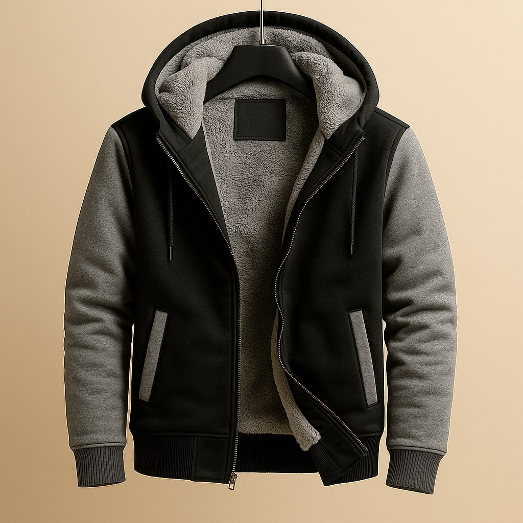 Cozy Sherpa-Lined Hooded Jacket for Men