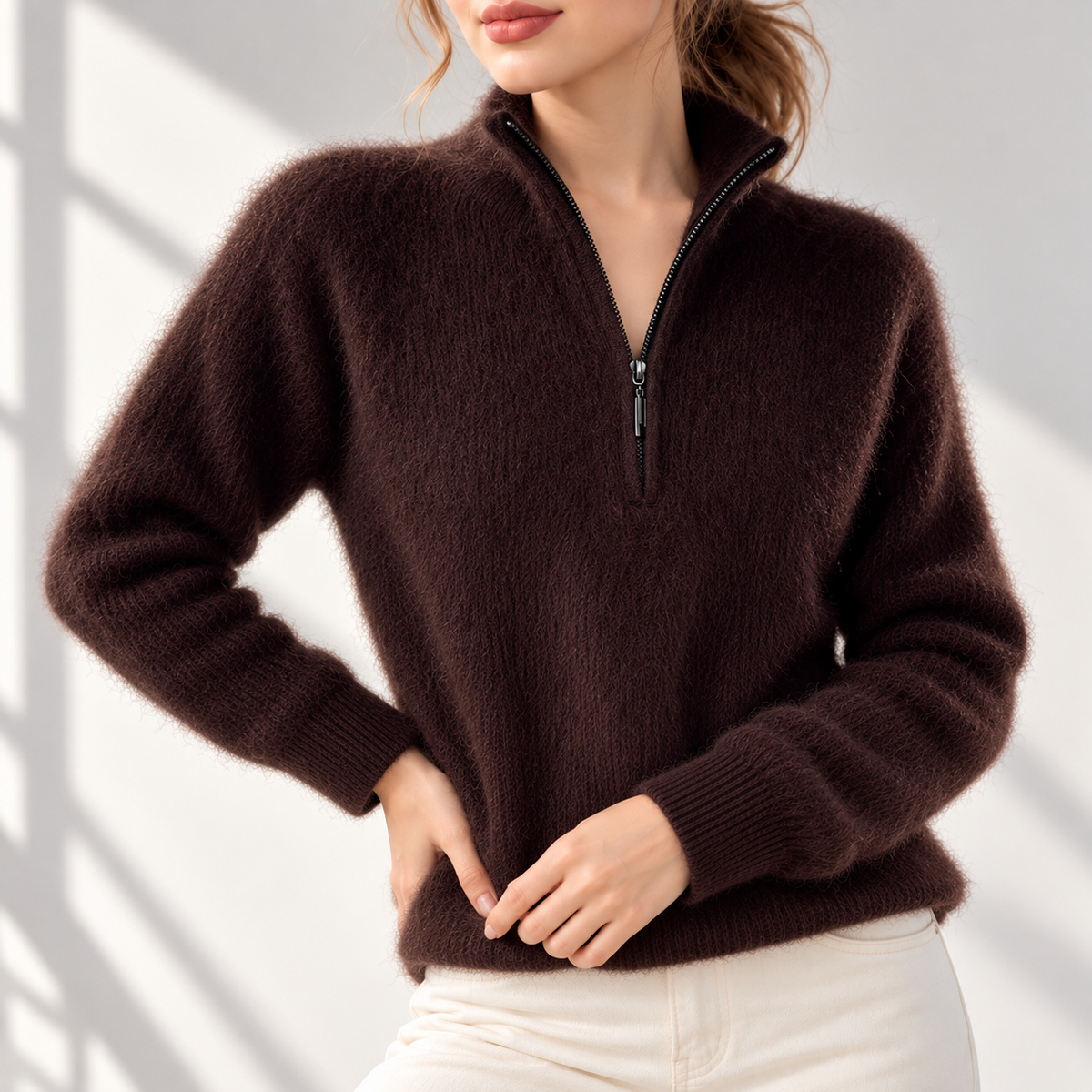 Scarlett Cashmere Sweater in Luxurious Mink