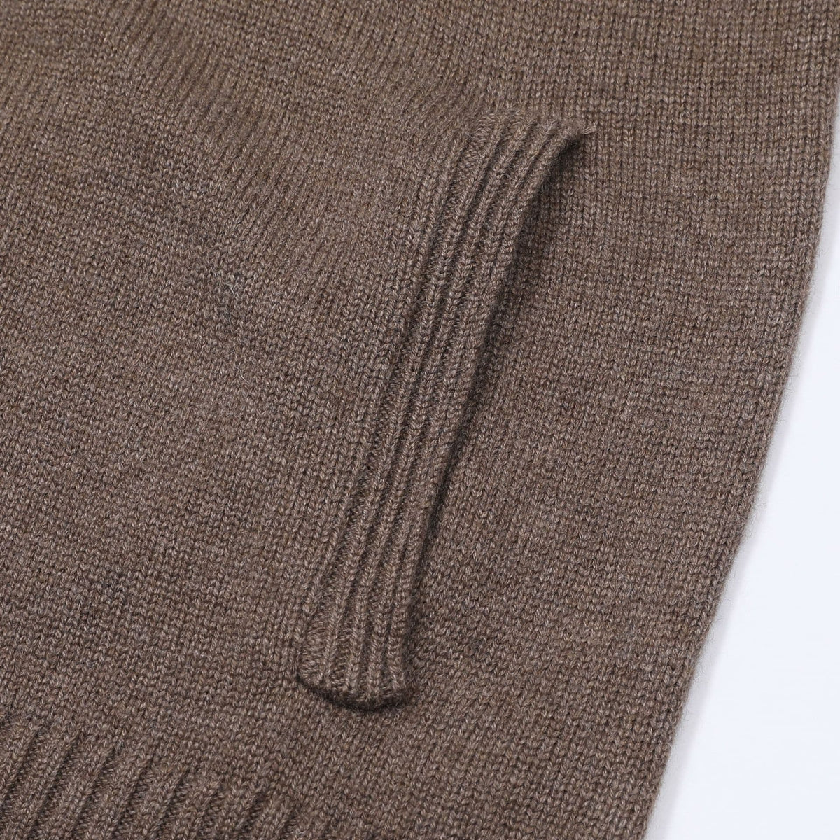 Bormio Plush-Collar Zip Knit