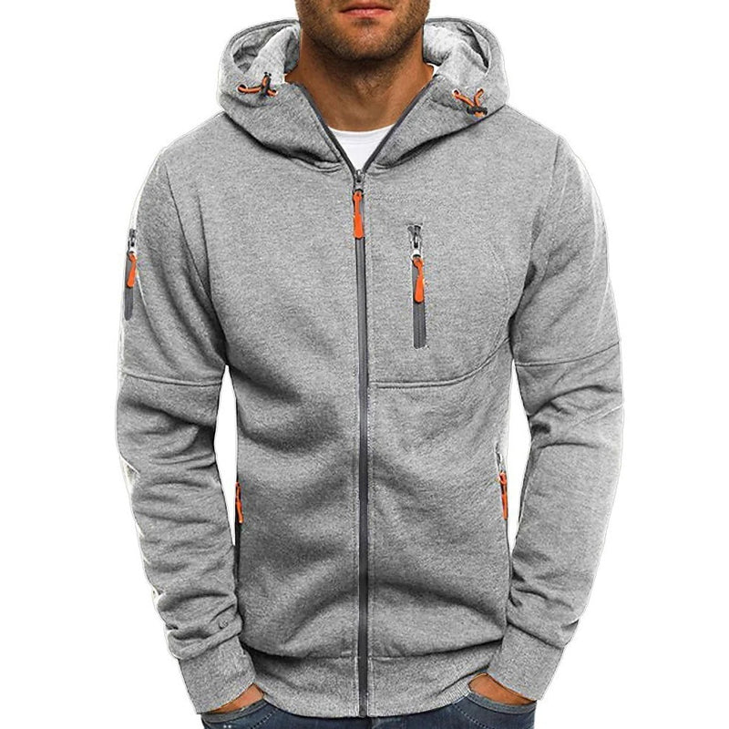 Men's Breathable Zip-Up Hoodie - Comfortable Sweatshirt
