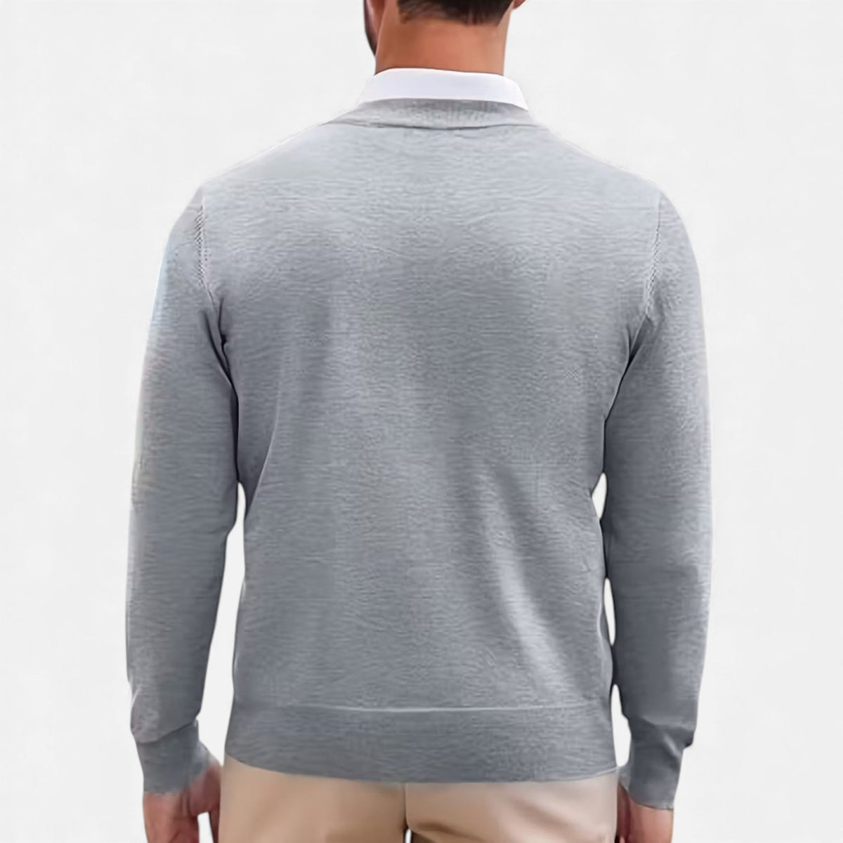 Stylish Men's V-Neck Knit Pullover