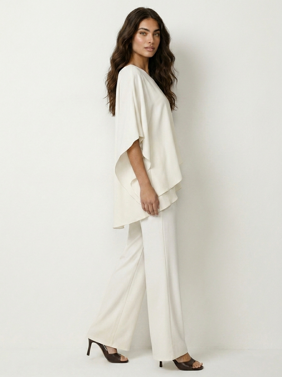Co-ord Set Ladies Chiffon Top and Trousers