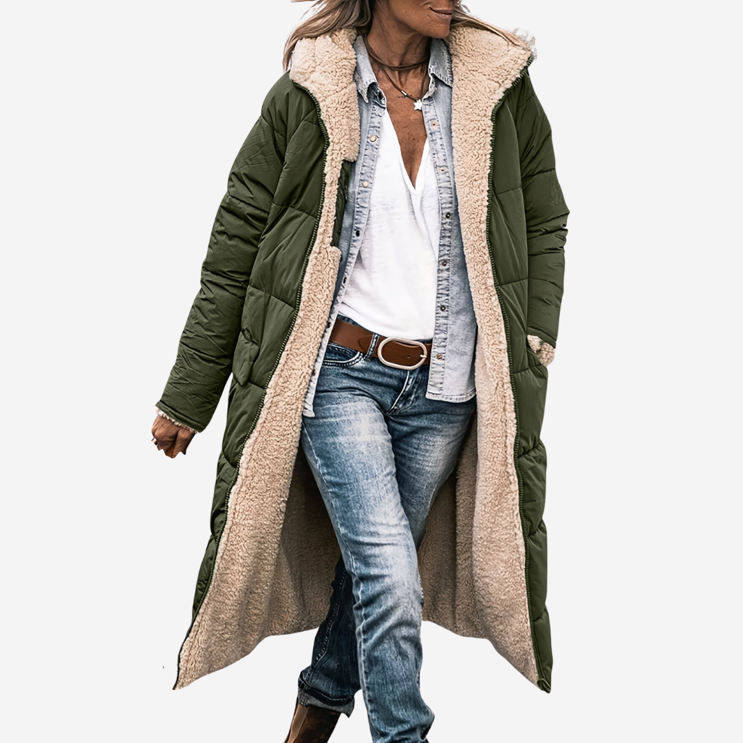 Women's Long Fit Winter Coat | Breathable Design
