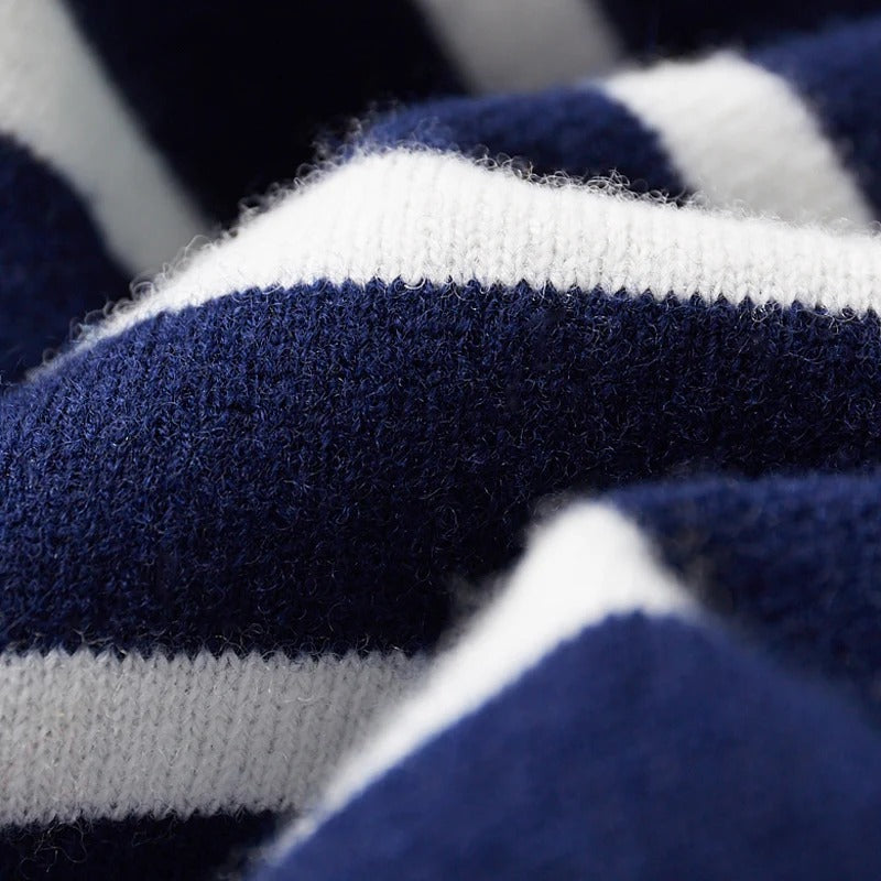 OLD MONEY Merino Wool Navy Sweater