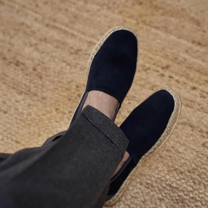 OLD MONEY Tressed Suede Loafers