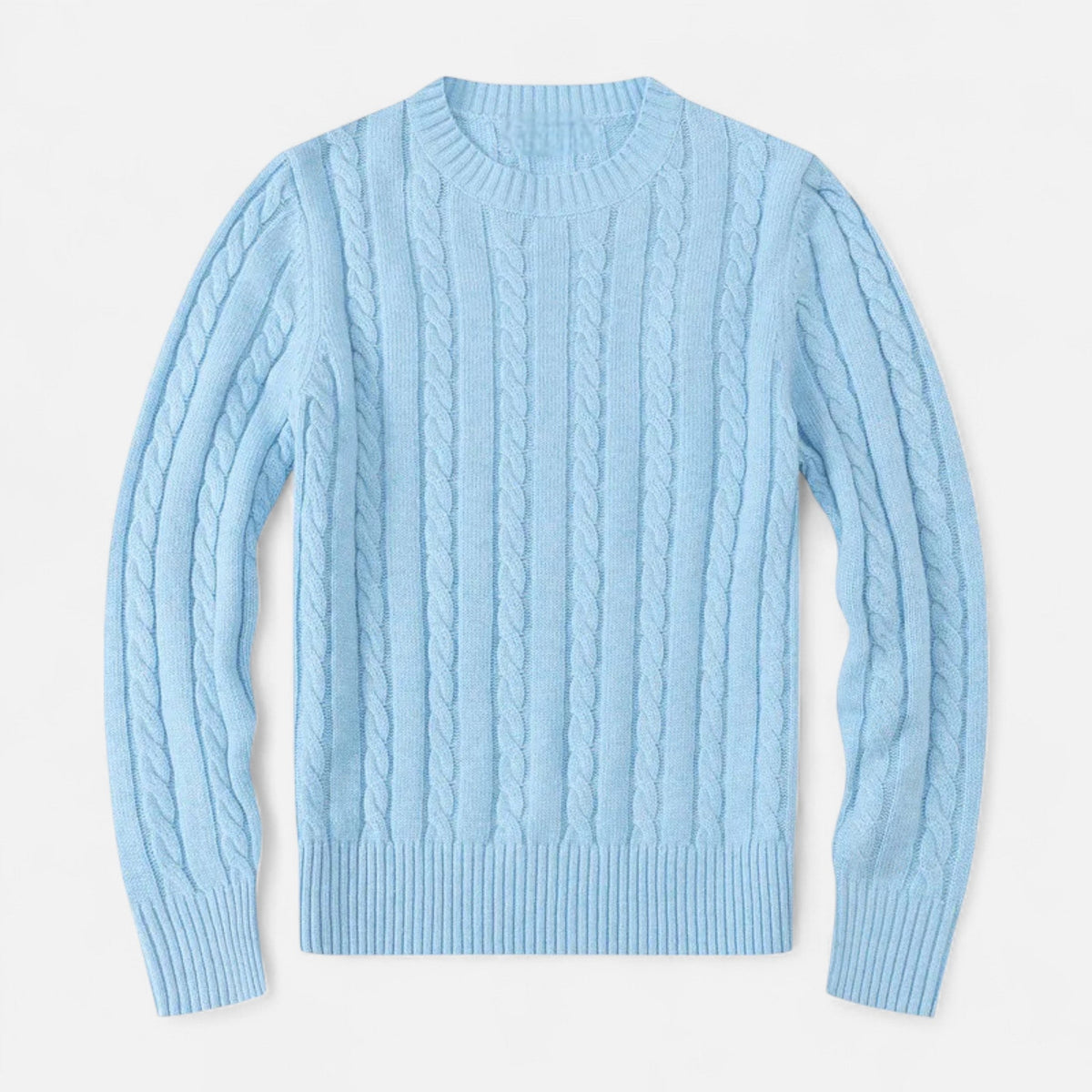 Men's Classic Crew Neck Cotton Blend Sweater
