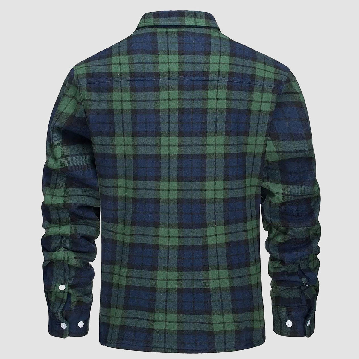 Men's Winter Flannel Overshirt – Checked and Fleece-Lined Jacket