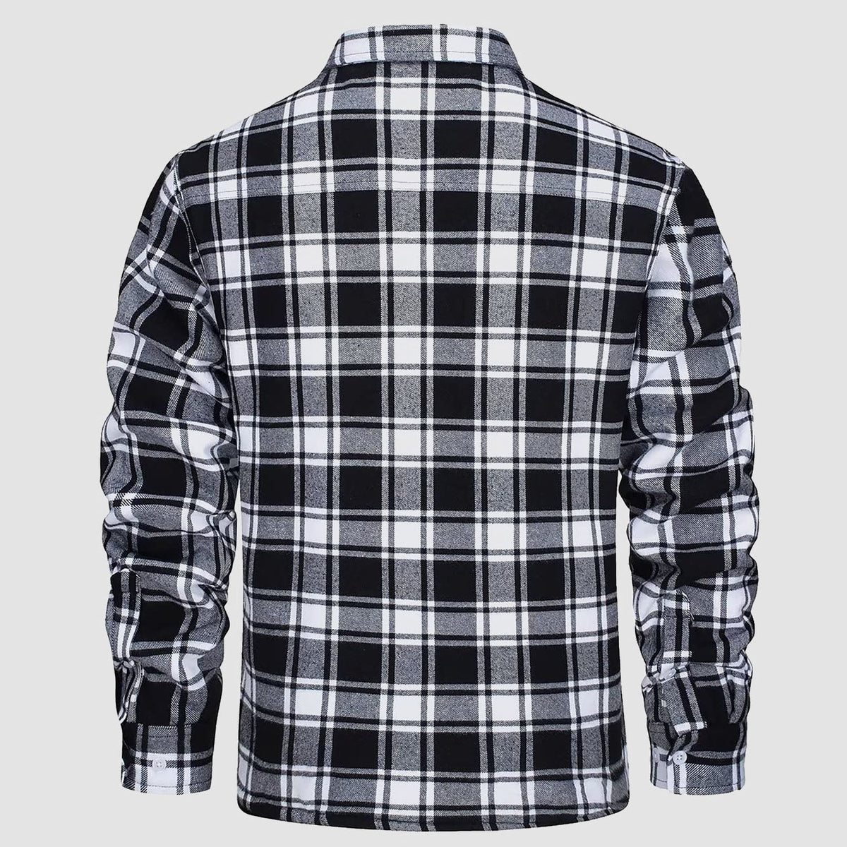 Men's Winter Flannel Overshirt – Checked and Fleece-Lined Jacket