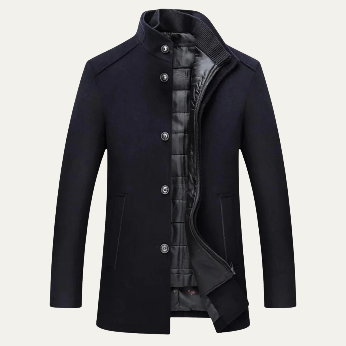 Timeless Wool Blend Men's Trench Coat