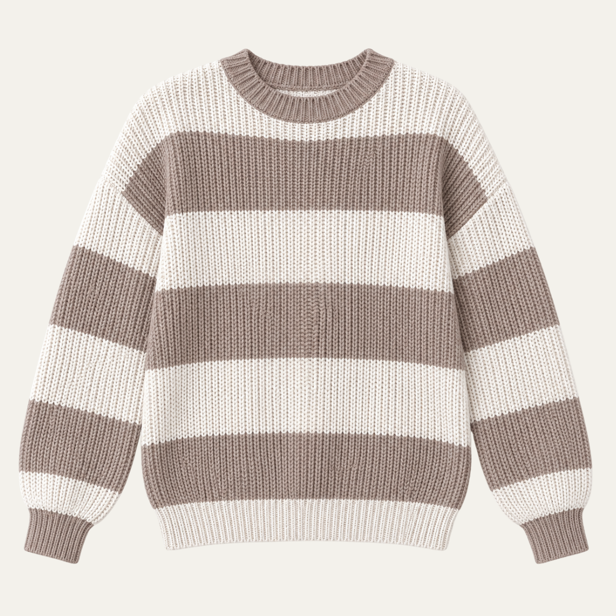 Women's Knit Top with Bold Contrast Stripes