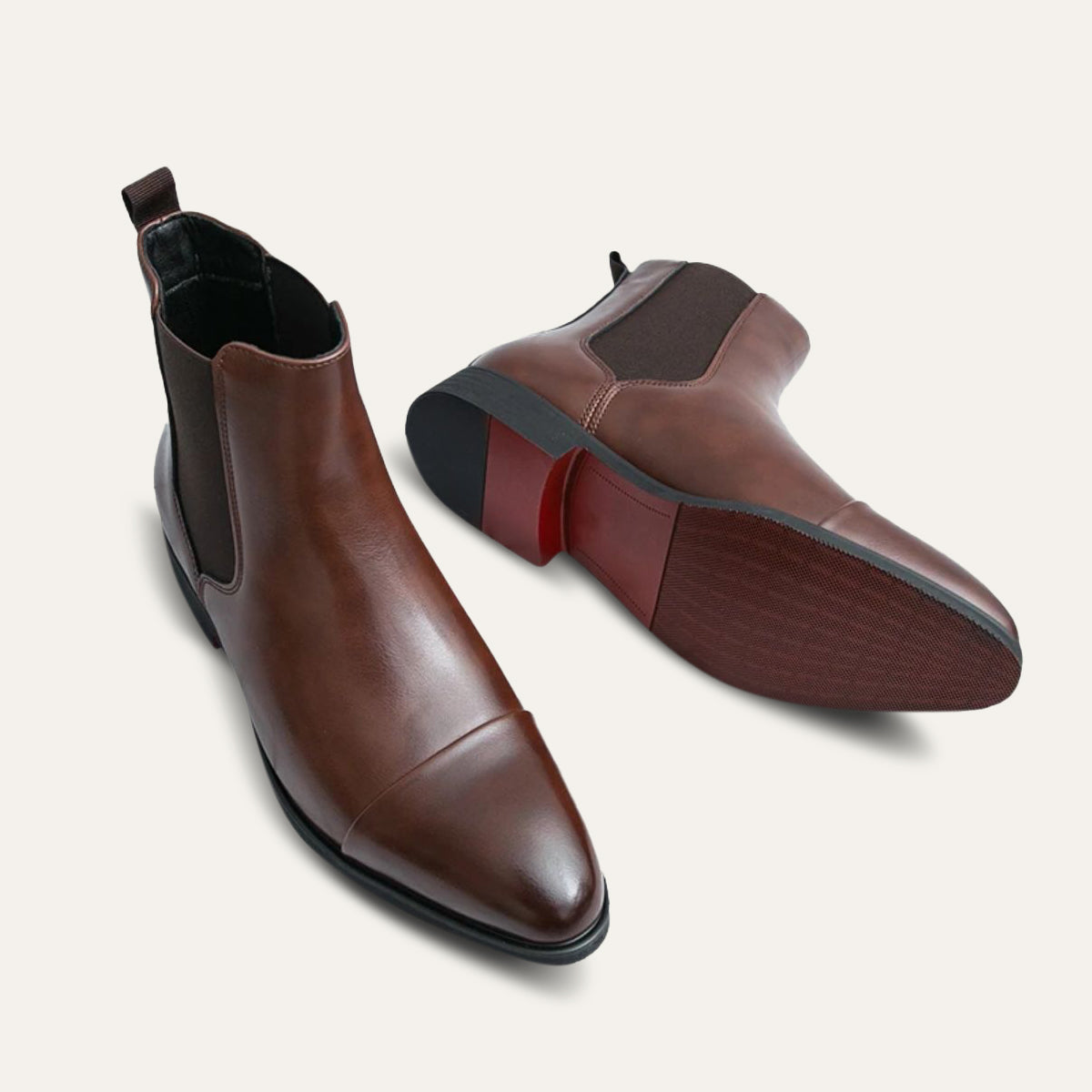 Stylish Classic Men's Faux Leather Chelsea Boots